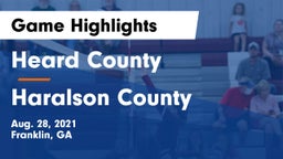 Heard County  vs Haralson County  Game Highlights - Aug. 28, 2021