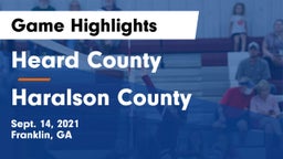 Heard County  vs Haralson County Game Highlights - Sept. 14, 2021