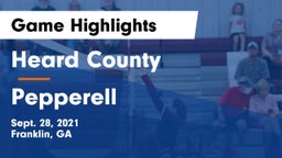 Heard County  vs Pepperell  Game Highlights - Sept. 28, 2021