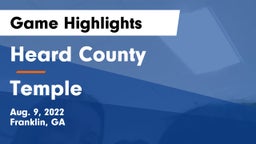 Heard County  vs Temple  Game Highlights - Aug. 9, 2022