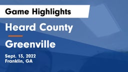 Heard County  vs Greenville   Game Highlights - Sept. 13, 2022