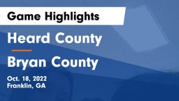 Heard County  vs Bryan County  Game Highlights - Oct. 18, 2022