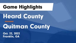 Heard County  vs Quitman County  Game Highlights - Oct. 22, 2022