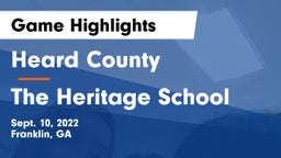 Heard County  vs The Heritage School Game Highlights - Sept. 10, 2022