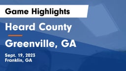 Heard County  vs Greenville, GA Game Highlights - Sept. 19, 2023