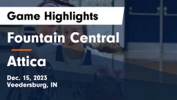 Fountain Central  vs Attica  Game Highlights - Dec. 15, 2023
