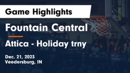 Fountain Central  vs Attica - Holiday trny Game Highlights - Dec. 21, 2023