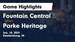 Fountain Central  vs Parke Heritage  Game Highlights - Jan. 18, 2024