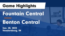 Fountain Central  vs Benton Central  Game Highlights - Jan. 28, 2023