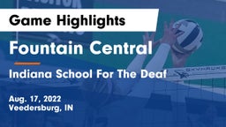 Fountain Central  vs Indiana School For The Deaf Game Highlights - Aug. 17, 2022