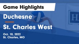 Duchesne  vs St. Charles West  Game Highlights - Oct. 10, 2022