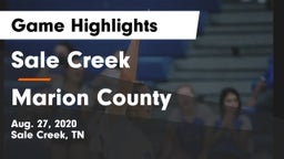 Sale Creek  vs Marion County  Game Highlights - Aug. 27, 2020