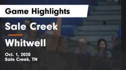 Sale Creek  vs Whitwell  Game Highlights - Oct. 1, 2020
