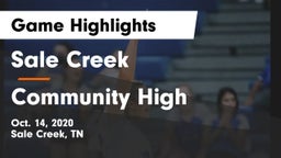 Sale Creek  vs Community High Game Highlights - Oct. 14, 2020