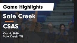 Sale Creek  vs CSAS Game Highlights - Oct. 6, 2020