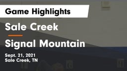 Sale Creek  vs Signal Mountain  Game Highlights - Sept. 21, 2021