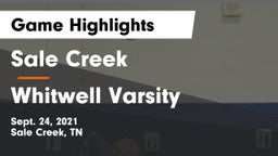 Sale Creek  vs Whitwell Varsity Game Highlights - Sept. 24, 2021