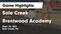 Sale Creek  vs Brentwood Academy  Game Highlights - Sept. 25, 2021