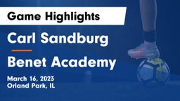 Carl Sandburg  vs Benet Academy  Game Highlights - March 16, 2023