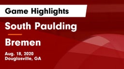 South Paulding  vs Bremen  Game Highlights - Aug. 18, 2020