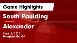 South Paulding  vs Alexander  Game Highlights - Sept. 3, 2020