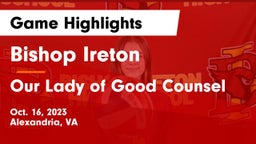 Bishop Ireton  vs Our Lady of Good Counsel  Game Highlights - Oct. 16, 2023