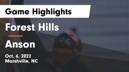 Forest Hills  vs Anson  Game Highlights - Oct. 6, 2022