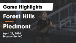 Forest Hills  vs Piedmont  Game Highlights - April 23, 2024
