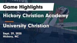 Hickory Christian Academy vs University Christian  Game Highlights - Sept. 29, 2020