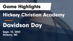 Hickory Christian Academy vs Davidson Day  Game Highlights - Sept. 13, 2022