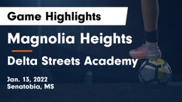 Magnolia Heights  vs Delta Streets Academy Game Highlights - Jan. 13, 2022