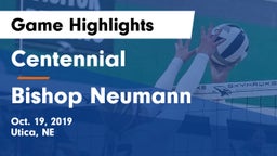 Centennial  vs Bishop Neumann  Game Highlights - Oct. 19, 2019