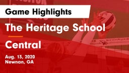 The Heritage School vs Central  Game Highlights - Aug. 13, 2020