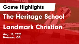 The Heritage School vs Landmark Christian Game Highlights - Aug. 18, 2020