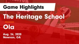 The Heritage School vs Ola  Game Highlights - Aug. 26, 2020