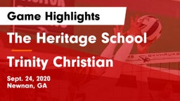 The Heritage School vs Trinity Christian  Game Highlights - Sept. 24, 2020