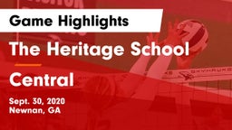 The Heritage School vs Central  Game Highlights - Sept. 30, 2020