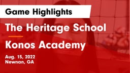 The Heritage School vs Konos Academy Game Highlights - Aug. 15, 2022