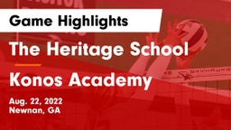 The Heritage School vs Konos Academy Game Highlights - Aug. 22, 2022
