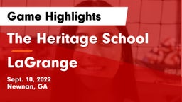 The Heritage School vs LaGrange  Game Highlights - Sept. 10, 2022