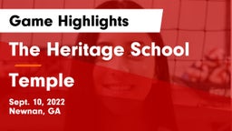 The Heritage School vs Temple  Game Highlights - Sept. 10, 2022