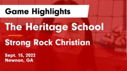 The Heritage School vs Strong Rock Christian Game Highlights - Sept. 15, 2022