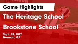 The Heritage School vs Brookstone School Game Highlights - Sept. 20, 2022