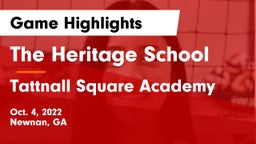 The Heritage School vs Tattnall Square Academy  Game Highlights - Oct. 4, 2022