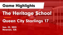 The Heritage School vs Queen City Starlings 17 Game Highlights - Jan. 22, 2023