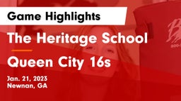 The Heritage School vs Queen City 16s Game Highlights - Jan. 21, 2023