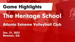 The Heritage School vs Atlanta Extreme Volleyball Club  Game Highlights - Jan. 21, 2023