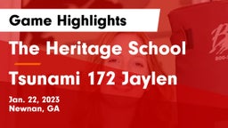 The Heritage School vs Tsunami 172 Jaylen Game Highlights - Jan. 22, 2023