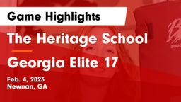 The Heritage School vs Georgia Elite 17 Game Highlights - Feb. 4, 2023
