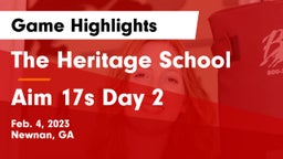 The Heritage School vs Aim 17s  Day 2 Game Highlights - Feb. 4, 2023